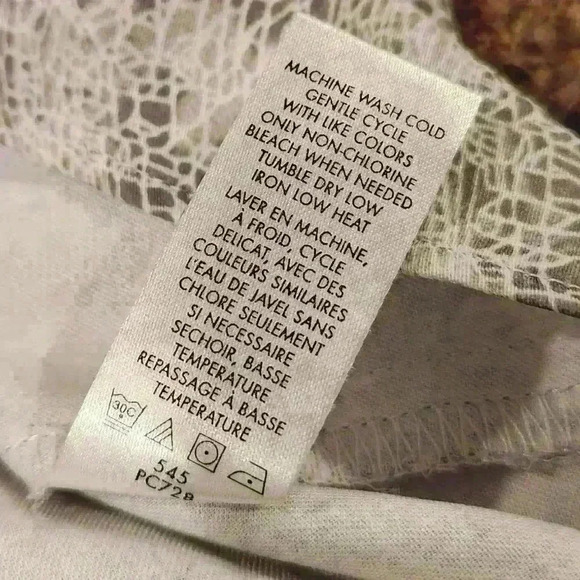 Women's Calvin Klein Reptile Pattern Gray Blouse Sz XS $59 - Picture 8 of 10